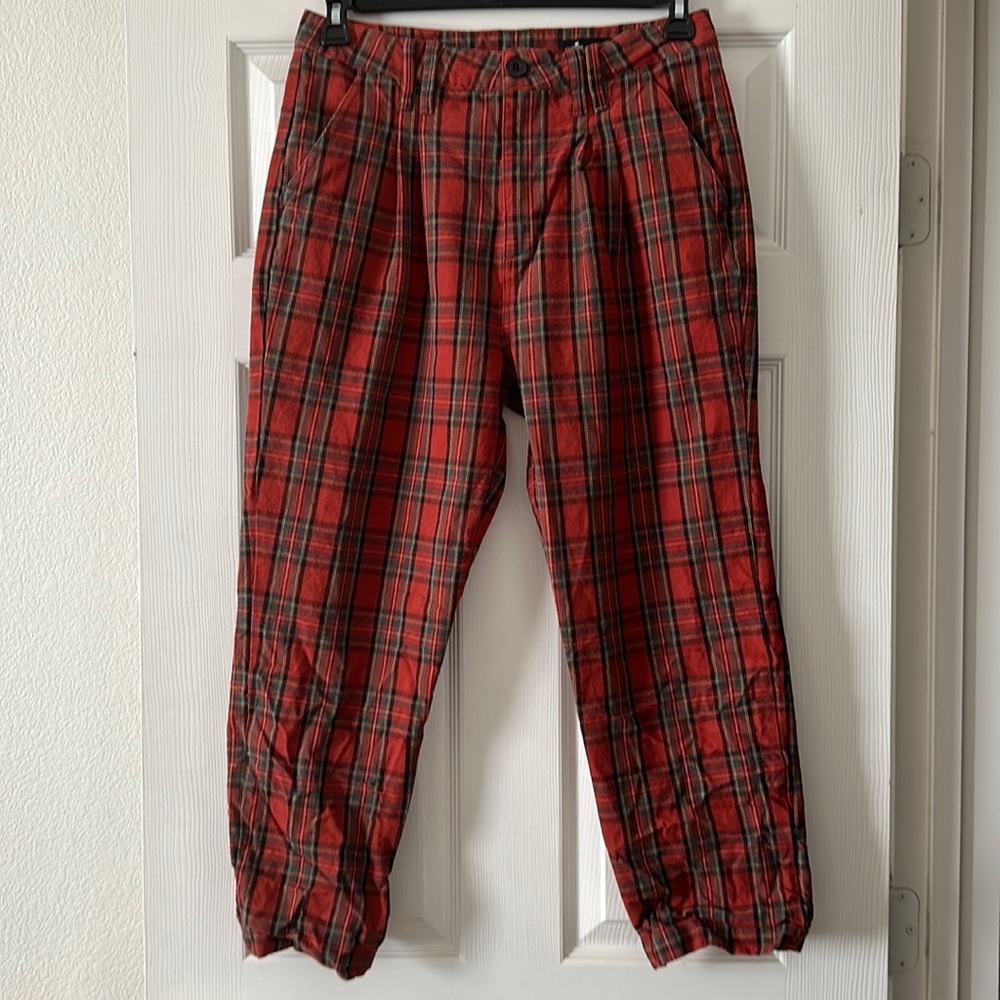 Thrills Red Plaid Pants